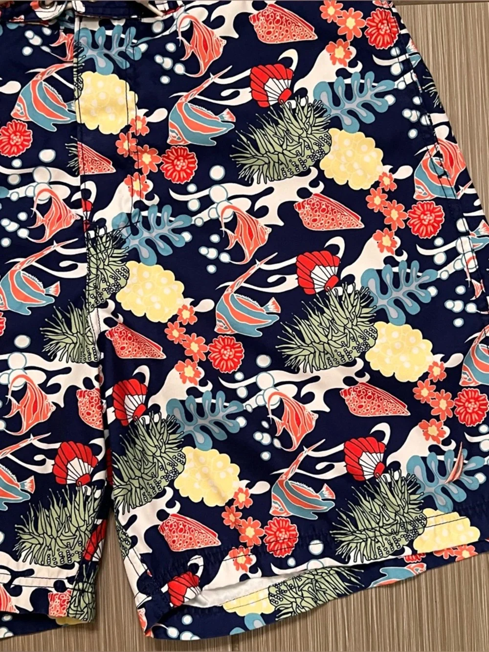 Nautica Swim Trunks Mens Suit Fish Tropical board shorts large